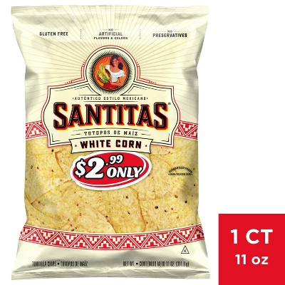 Santitas White Corn Tortilla Chips Gluten-Free