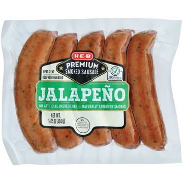 H-E-B Premium Smoked Sausage Jalapeño