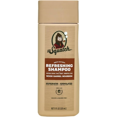 dr. squatch Men's Natural Shampoo Wood Barrel Bourbon