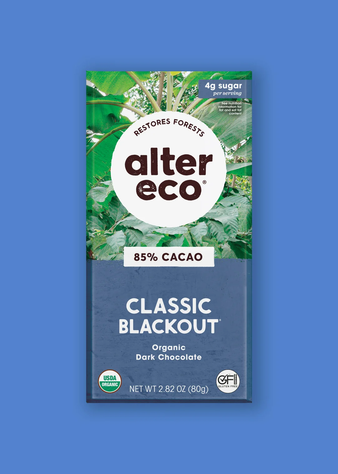 Alter Eco Classic Blackout Organic Dark Chocolate 85% Cacao