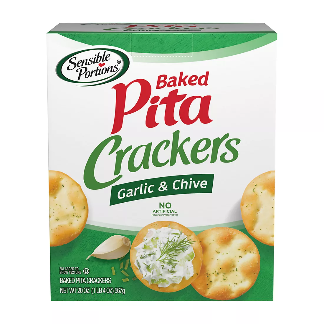 Sensible Portions Pita Bites Garlic and Chive