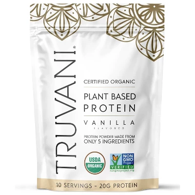 Truvani Organic Plant Based Vegan Protein Powder Vanilla