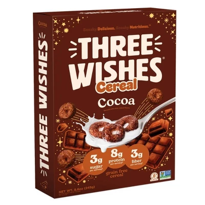 THREE WISHES Gluten Free Cocoa Grain-Free Breakfast Cereal