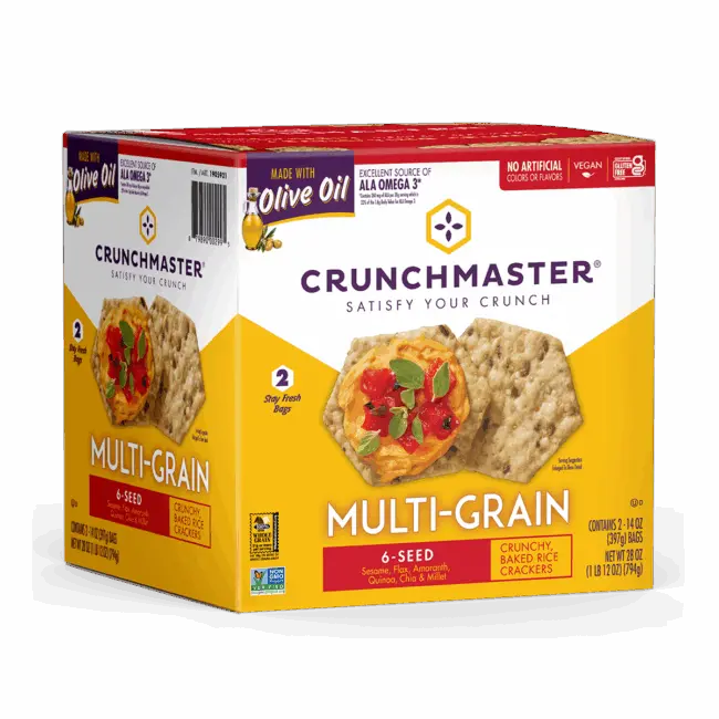 Crunchmaster Multi-Grain 6-Seed Crunchy Baked Rice Crackers