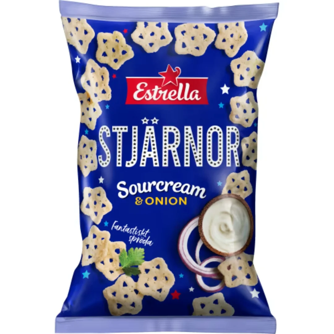 Estrella Stjärnor Sourcream & Onion 85 g