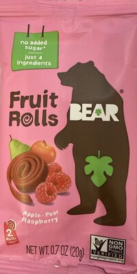 Bear Fruit Rolls Apple-Pear Raspberry
